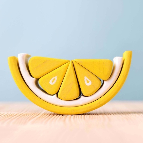 Bumbu Toys Other - Bumbu Toys Arch Wood Stacker - Lemon